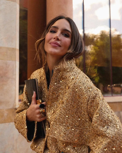 Zora - Golden Nights with This Sequin Jacket